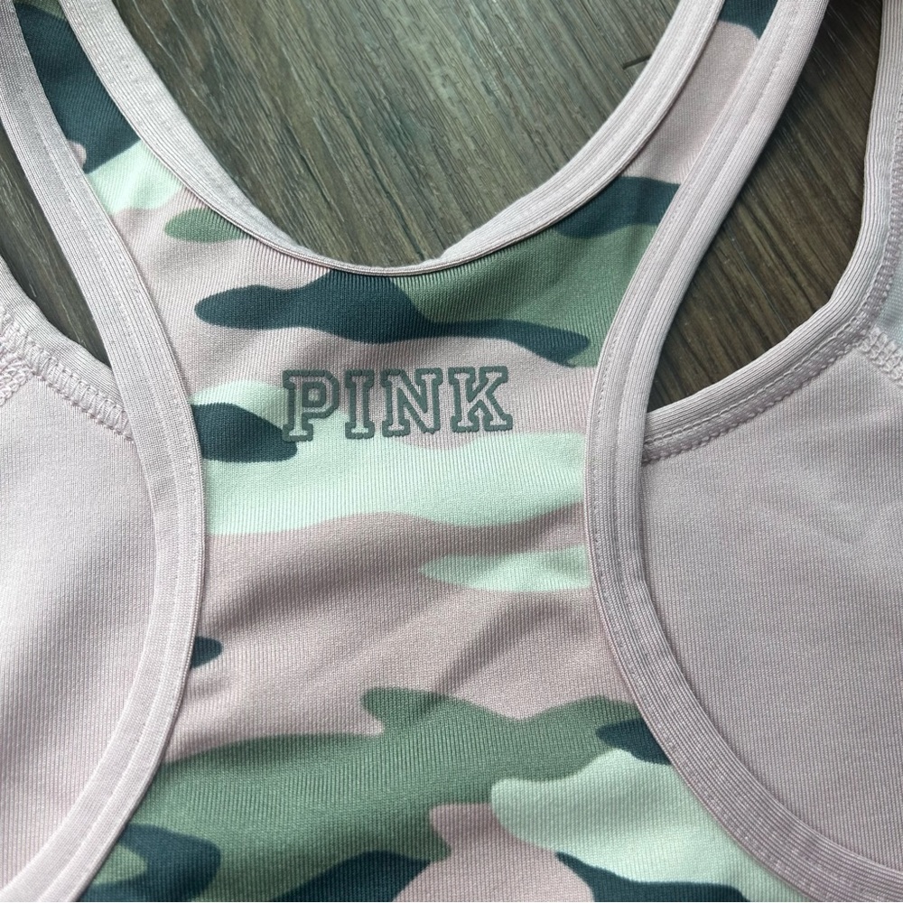 Victoria’s Secret PINK Camo Ultimate Unlined Sports Bra Medium Support Small S - Picture 7 of 10
